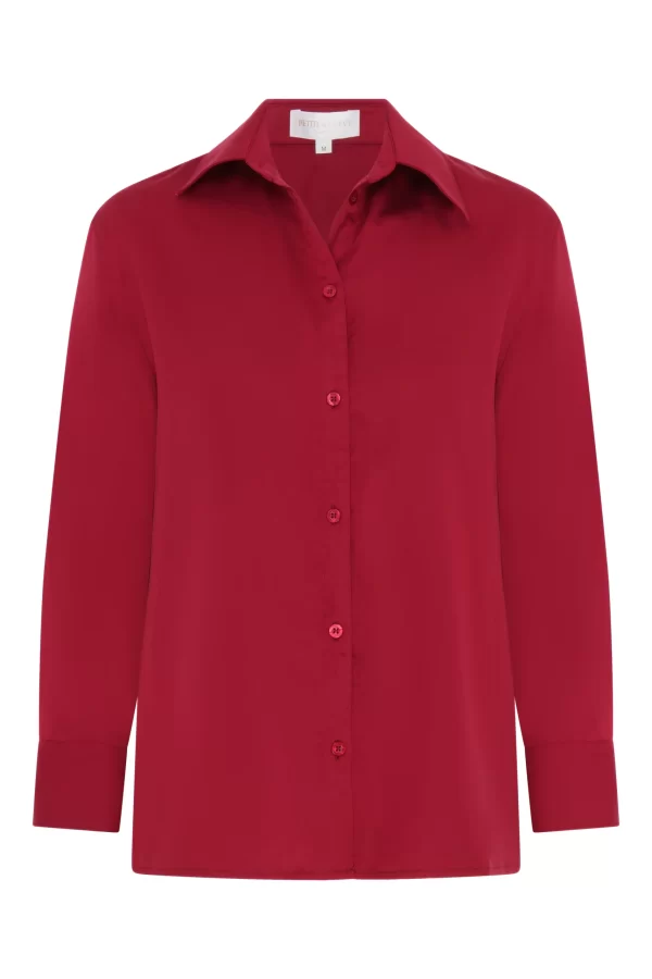 Petite Shirt deep red