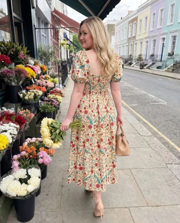 green emerald velvet dress Printed Tie Strap Midi Dress – Golden Hour Gift Co